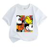 Kids Boys Girls Crew Neck Short Sleeve 100% Cotton T-shirt, Cute Cartoon Mouse Pop Art Print Casual Soft Breathable Summer Basic Tee for Children Dail