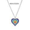 European American Novel Simple Rainbow Love- Pendant All-match Clavicle Chain Adjustable Long Chain Cold Wind Necklace