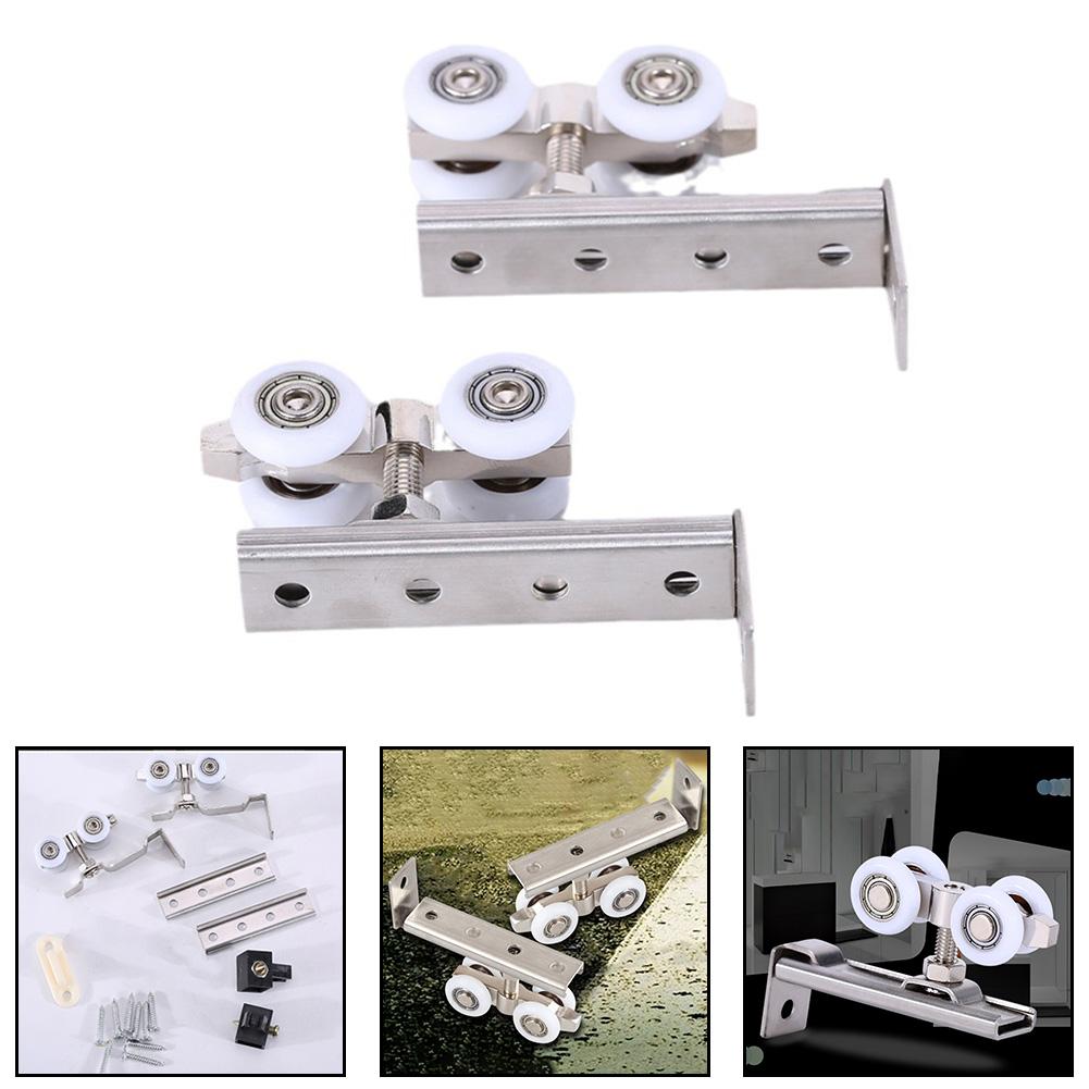 Roată de ușă glisantă, roată agățată, scripete de șină pentru uși de dulap, poate suporta 50 kg, șină de ridicare pentru dulap, scripete de ușă, hardware-ul ușii