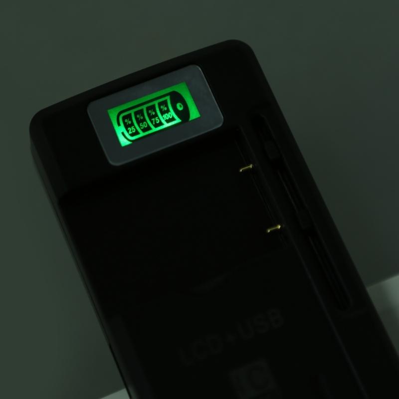 LCD Display Wall Travel Charger Support USB Double Output for Mobile Phone Camera Battery Fast Charging Dock