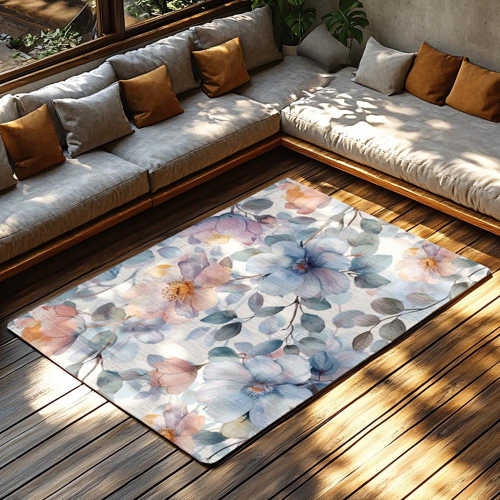 Floral Area Rug Vintage Persian Carpet Bohemian Home Decor Washable Floor Mat Living Room Bedroom Rugs