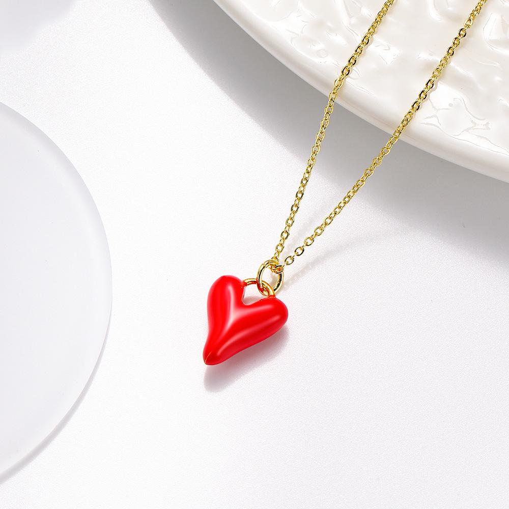 Nische frischer roter Öltropfen Liebe Schmetterling Stern Anhänger Halskette Schmuck DIY Zubehör Anhänger handgefertigte Materialien