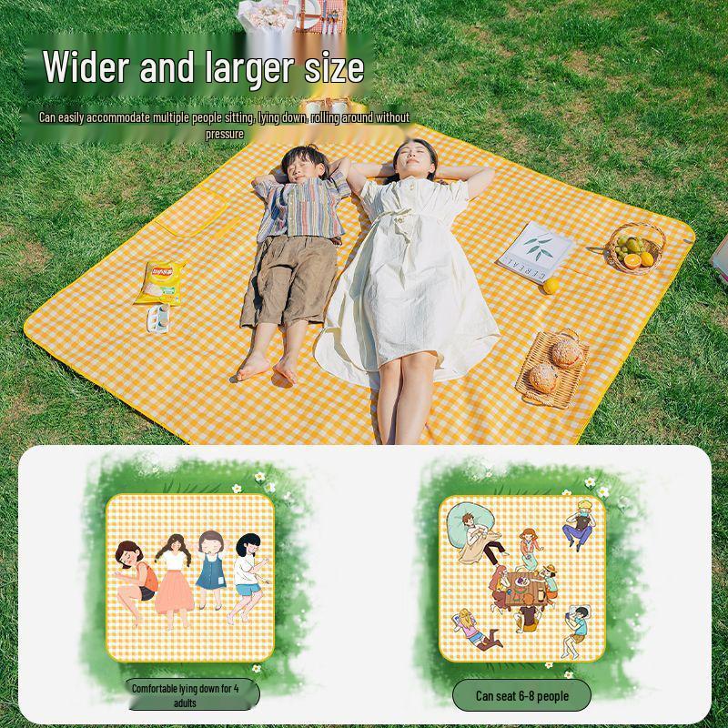 Waterproof Portable Picnic Mat - Moisture & Stain Resistant Ground Mat for Outdoor Camping & Spring Outings
