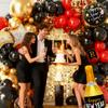 Red, Black And Gold Arch Balloon Set Thickened Birthday Decorations Party Metal Balloon Set