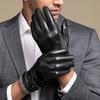 Lederhandschuhe Herren Herbst und Winter Samt Warm Verdickt Fahren Radfahren Geschäftsgeschenke Erste Schicht Lammlederhandschuhe