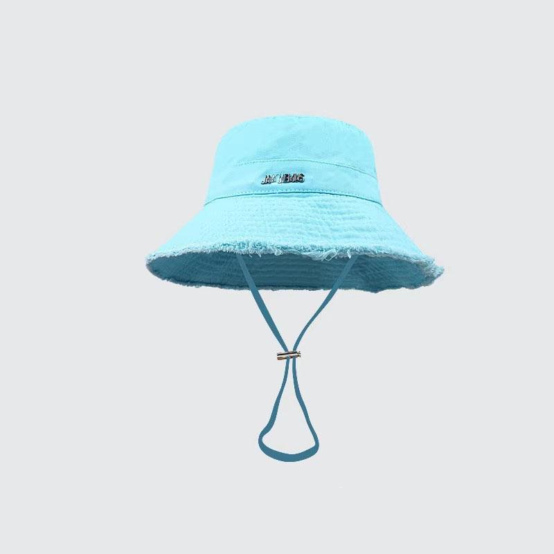 Cappelli a Secchiello Estivi Lavati con Tesa Larga per Vacanze con Bordo in Pelliccia e Cordino per Appendere Sole Logo Personalizzato Cotone Cappelli a Secchiello da Donna per Esterno