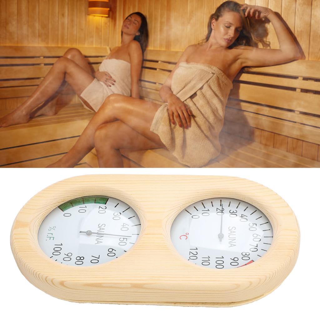 Sauna Hygrometer Thermometer Gauge, Sauna Room Thermometer Hygrometer, Practical, Accurate for Steam Bath