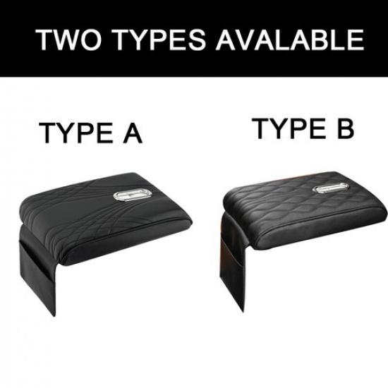 Pu Leather Car Armrest Pad Cover Auto Center Console Box Cushion Mat Storage Bag