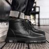 Mode Herbst und Winter Herrenstiefel Trendy minimalistisches Design Outdoor Freizeit Wandern Motorrad Täglich Casual Business High Top Schuhe
