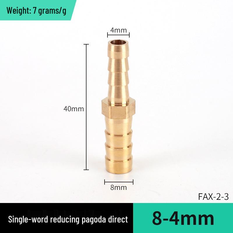 Brass L-Shaped Reducing Pagoda Plug, 4mm-19mm Conversion Hose Fitting