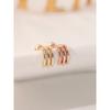 14K Minime Three-Line Ring Piercing Earrings