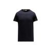 Moncler SS24 Slim Fit Three-Color Detail Round Neck Short Sleeve T-Shirt Unisex Tops Midnight-Blue J10918C7160087296778