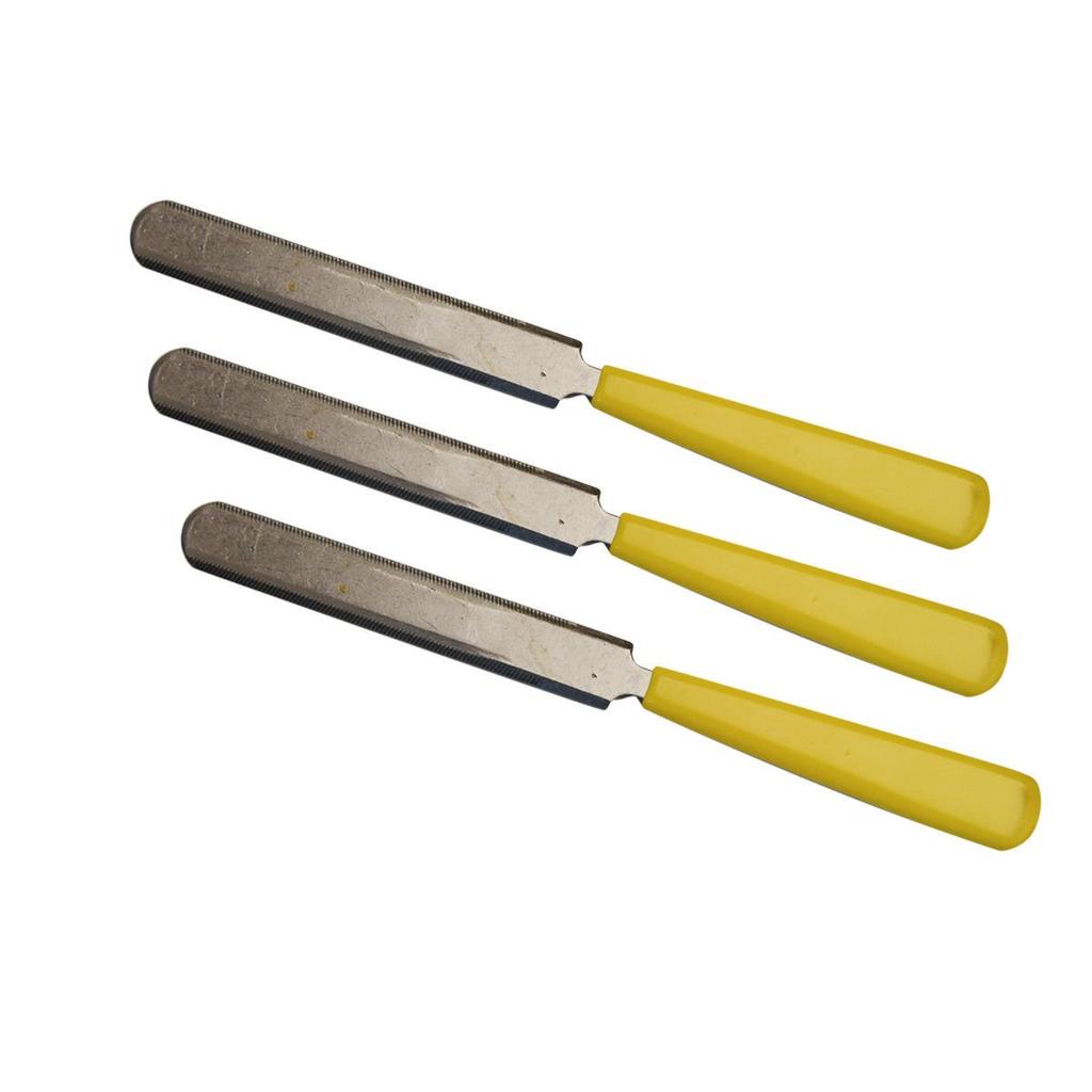 3 X Nut Files, Yellow Guitar Gauge Nut Slot File Double-Sided Nut Saddle File Luthier Guitar Tools