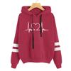 2025 European and American autumn and winter new women's clothing jacket printed loose pocket hooded long sleeve