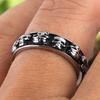 Retro Skull Cross Titanium Steel Ring Men Punk Fashion Gothic Hip Hop Rock Style Finger Ring Vintage Daily Jewelry Gift Accessories