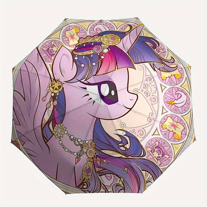 

1 шт. Автоматический складной портативный зонт My Little Pony с 8 ребрами для женщин/мужчин, всесезонный a0901086