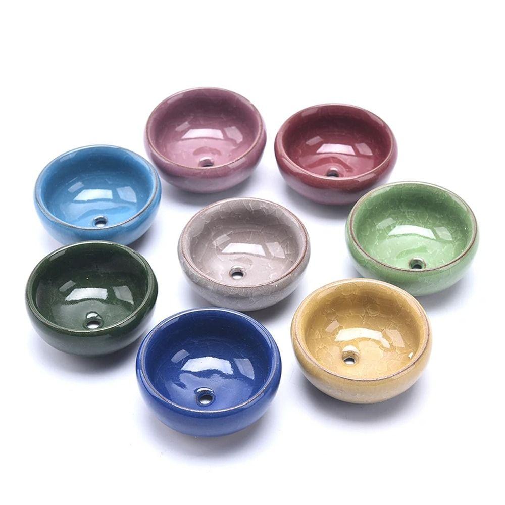 Cute Ice-Crack Glaze Ceramic Flowerpots Breathable Plants Planter Succulent Flowerpot  Indoor