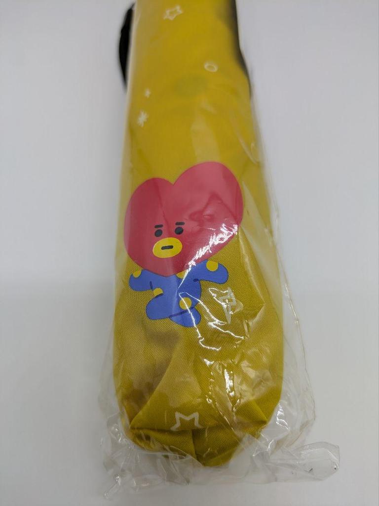 [USED] BTS Taehyung V TATA Folding Umbrella & (Bonus) Clear File Rainy Season