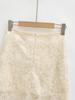 Elegant Summer Retro Jacquard Lace High-Waist Skirt for Women