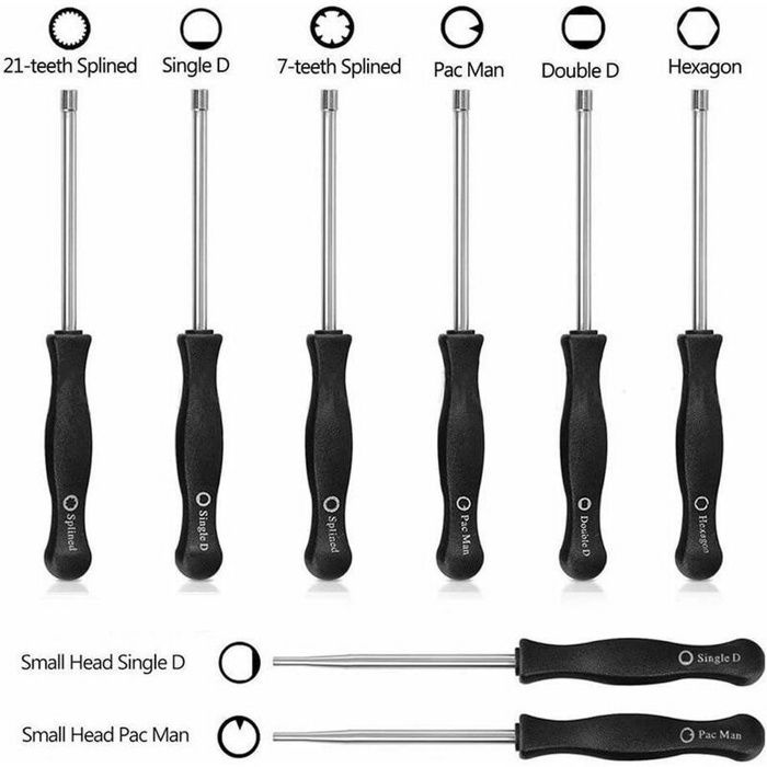 Ensemble d'outils carburateur - AIMOONSA - Pour moteurs à carburateur 2 temps - Kit 8 pièces - Acier inoxydable - Manche ergonomique