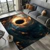 Cosmic Black Hole Design Area Rug Carpet Non-Slip Waterproof Rug for Living Room Bedroom Kitchen Outdoor Decor Carpet