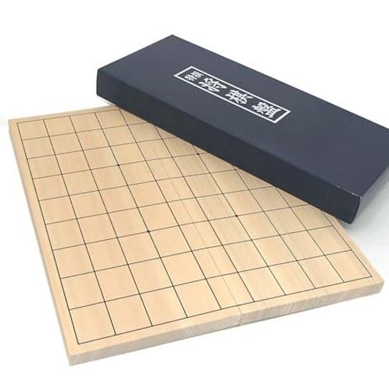 Wooden Shogi Board Set Fragrant Bright Color Hinoki 4-kyu Folding Quality Push Pieces