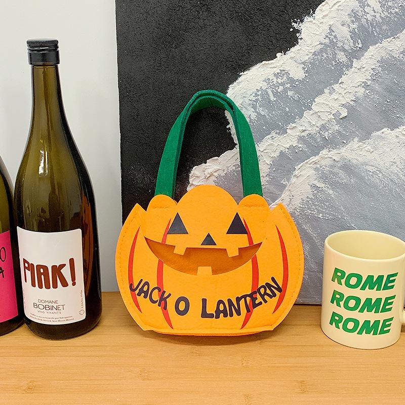 

Сумка-тыква на Хэллоуин, подарок на конфеты, детская сумка-тоут, праздничная упаковка для выпечки и закусок, сумка-фетровая сумка через плечо оранжевый