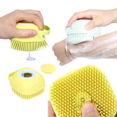 Silicone Head Massage Brush Body Shampoo Scalp Massage Brush Comb Hair Washing Comb Shower Foot Scrubber Brush Bathroom Supplies WBL