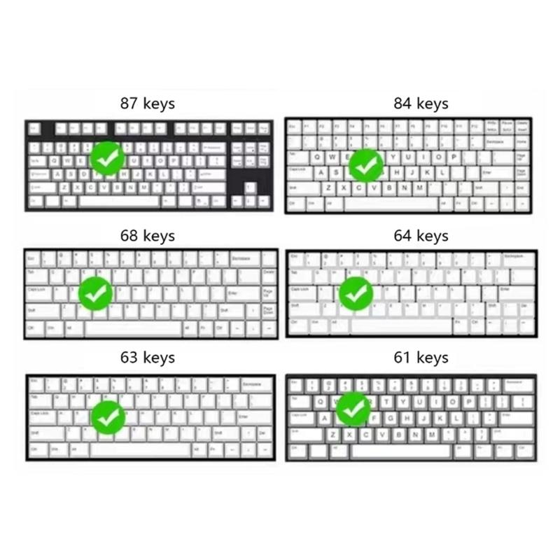 Original Height Side Engraved Keycaps Premium PBT Contour4.0 Theme for 61 64 68 75 84 87 Mechanical Keyboards