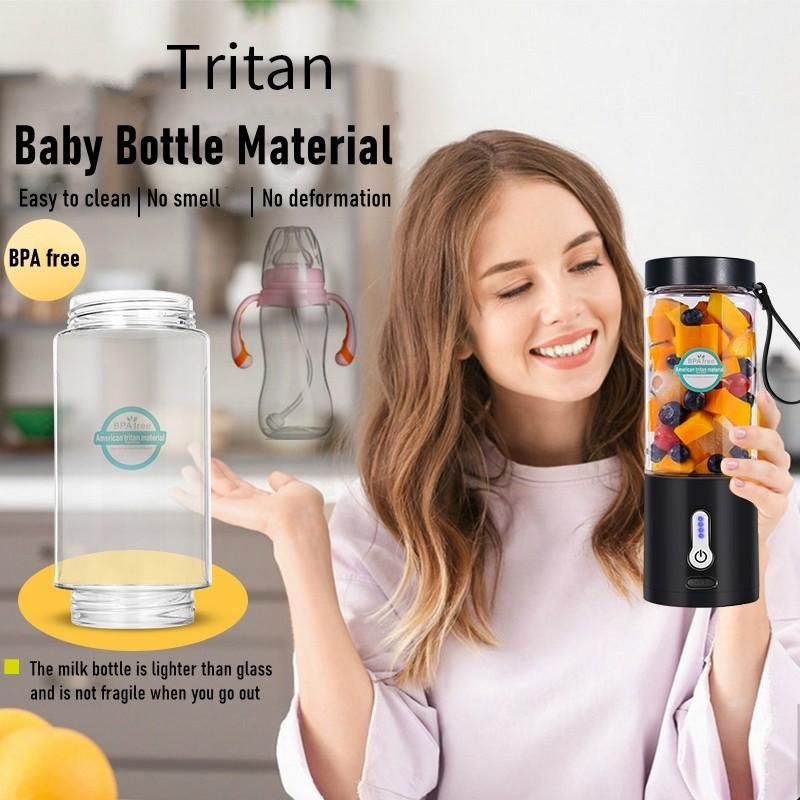 530ML Portable Bottle Blender Household Electric Fruit Juicer Blender 22000 RPM High Power USB Rechargeable Juice Cup