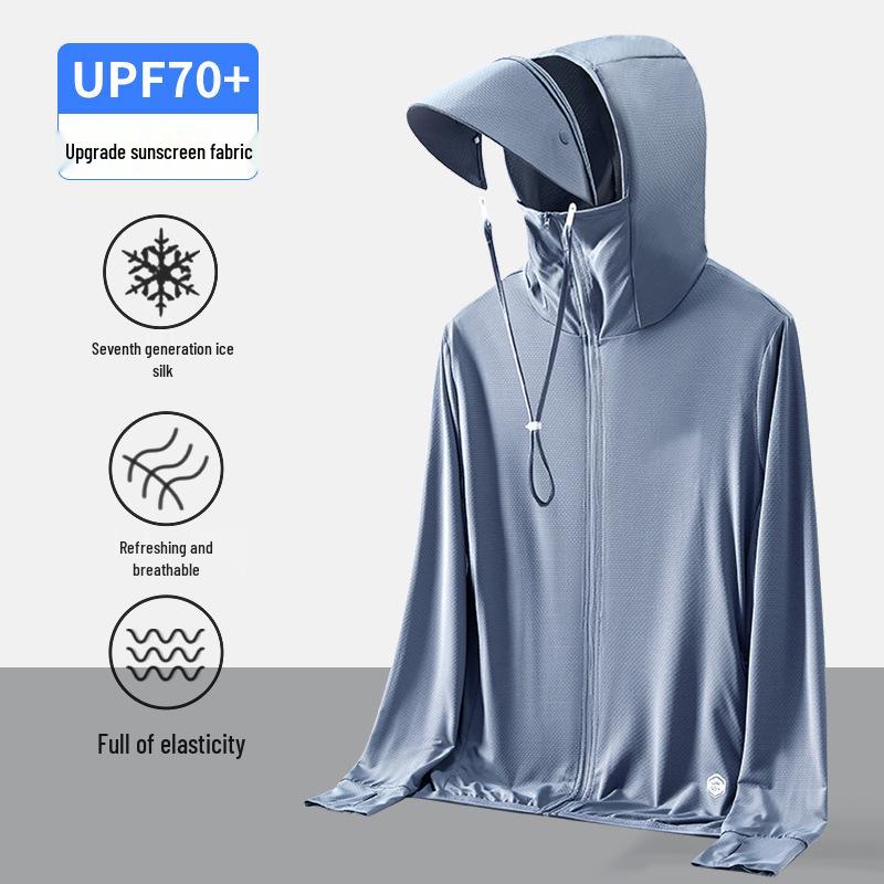Ice Silk Men's Sun Protection Jacket 2026 - New Style, Anti-UV, Breathable, Thin for Summer & Outdoor Fishing