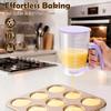 Pancake Batter Separator Dispenser with Measuring Label Squeeze Handle Baking Tool for Pancake Cookie Cake Waffle Batter Storage