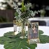 24pcs Artificial Tropical Palm Leaf Jungle Beach Theme Party Flower Accessories Cup Mat Wedding Birthday Party Home Table Decor