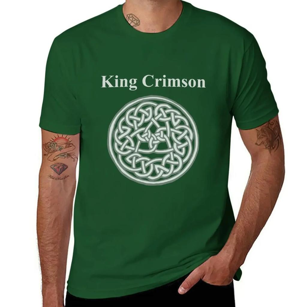 1982 King Crimson Vintage Discipline Album Promo T-Shirt quick-drying Short sleeve tee mens plain t shirts