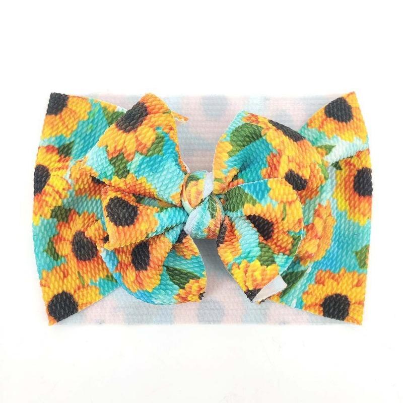 New Baby Headband, Cute Floral Seamless Wide-brimmed Children's Headscarf, Bow Baby Hair Accessories