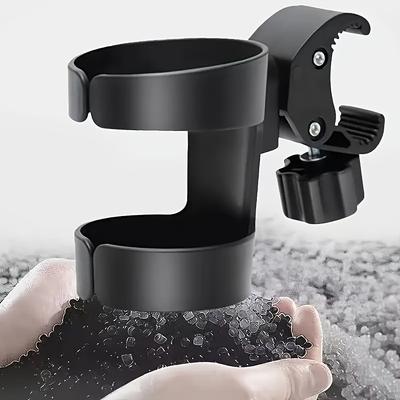 1pc Multifunctional Rotatable Cup Holder - Durable PP Plastic, Non-Slip Buckle, Ideal for Hand Carts, Bicycles, Cycling, Camping Travel Bottle Holder