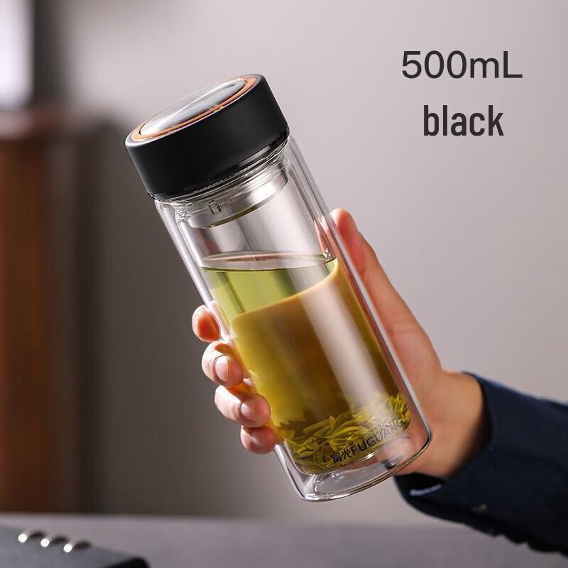 Fuguang Men s Double Wall Glass Tea Brewing Cup