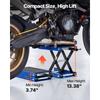 VEVOR Motorcycle Lift, 499 Kg Motorcycle Scissor Lift Jack with Wide Deck & Locking Pin, 95-340 Mm Center Hoist Crank Stand