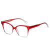 0 -0.5 -0.75 To -6.0  Anti Blue Rays Oval Prescription Spectacles With Cylinder Vintage Spring Hinge Short-Sight Eyewear