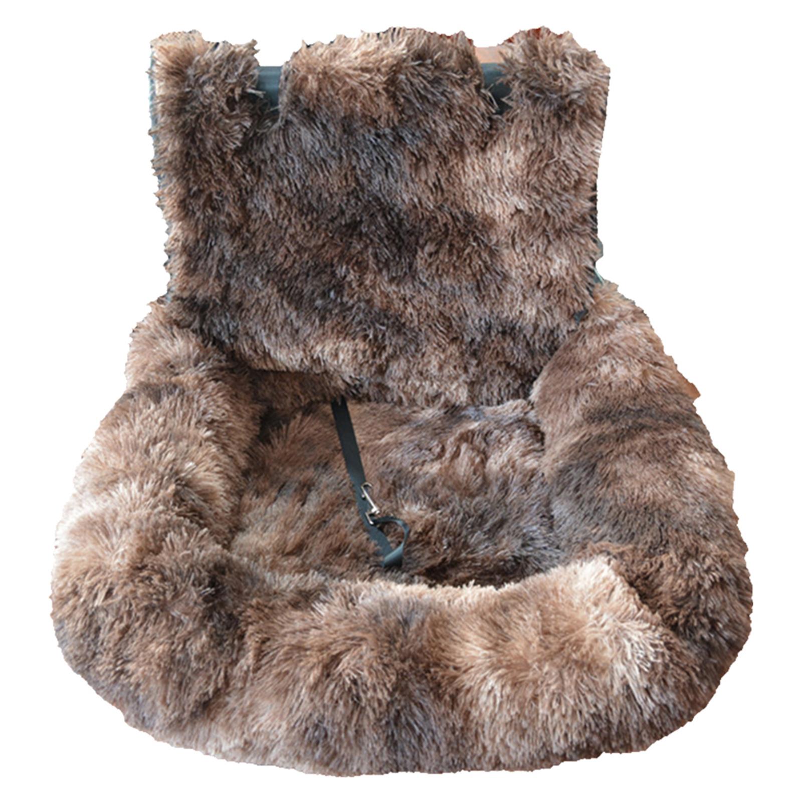 

Removable Washable Cushion with Safety Straps Soft Plush Dog Seat Pet Car Booster Seat for Small Medium Large Dogs чорний