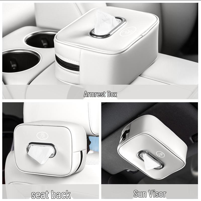 BYD Yuan PLUS Car Armrest Tissue Box - Pull-out Hanging Design