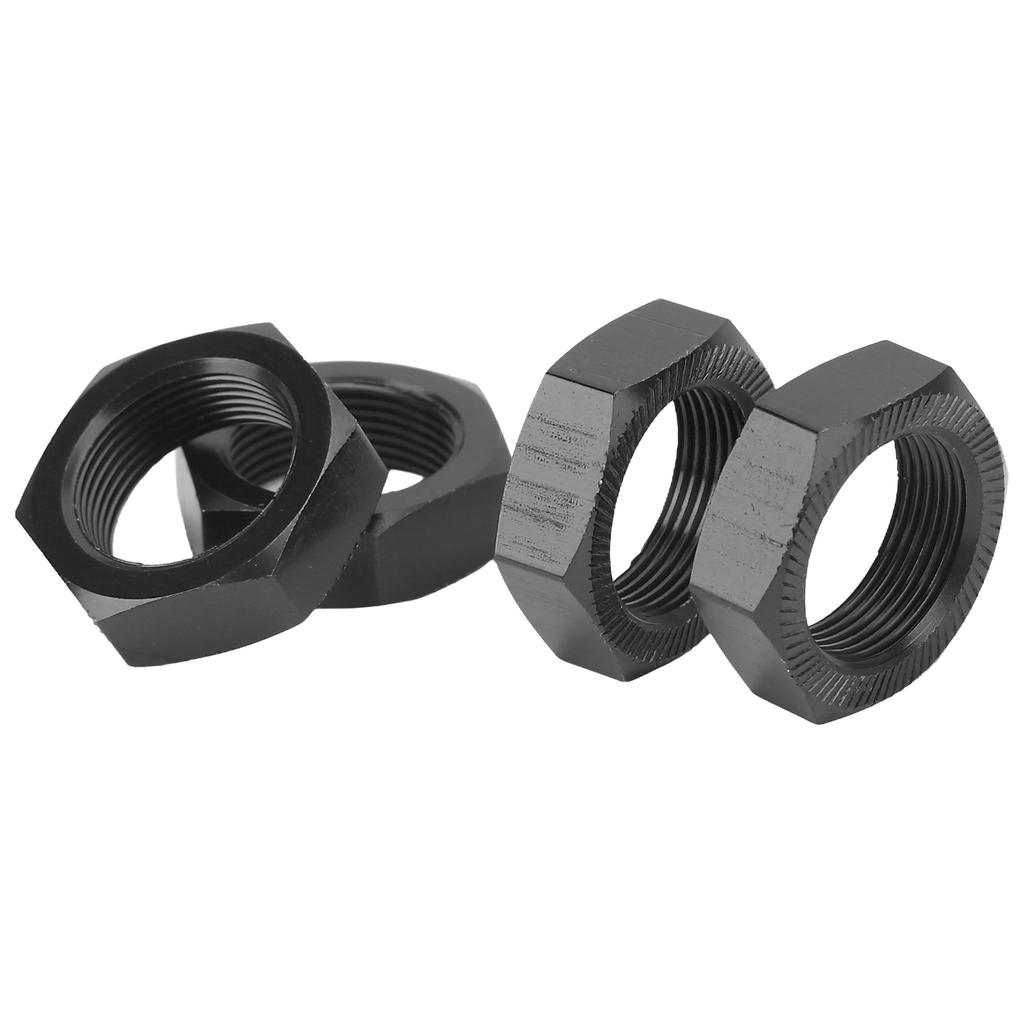 4 Pcs 24mm Wheel Hex Hub Nut Aluminum Alloy High Strength 24mm Hex Hub Nut for ARRMA 1 5 Outcast Kraton 8s Black