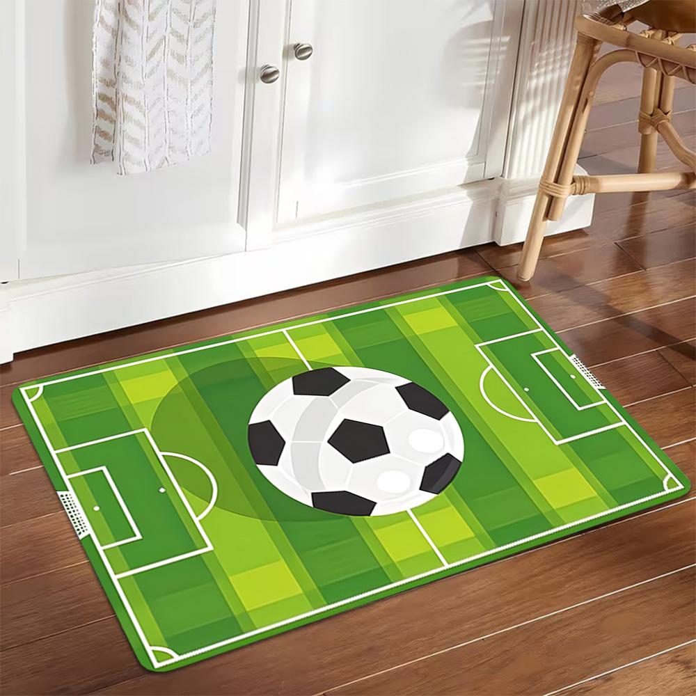 Tappeto Campo da Calcio,Tappeto,Soggiorno,Camera da Letto, Antiscivolo,Tappeto Quadrato
