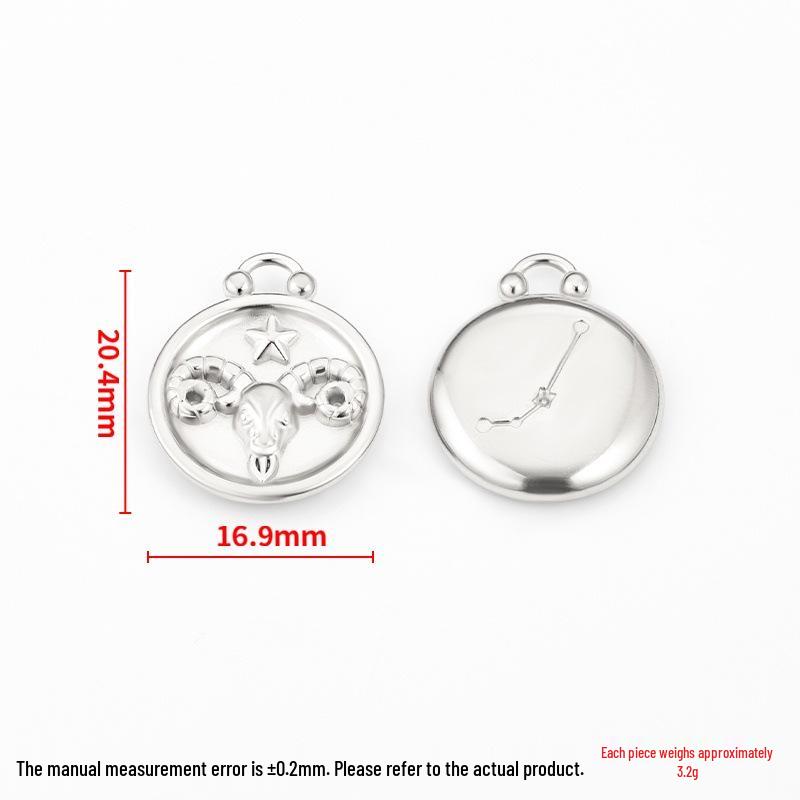 18k Gold Zodiac Pendants for DIY Luxury Jewelry - Small Accessories for Bracelets & Necklaces