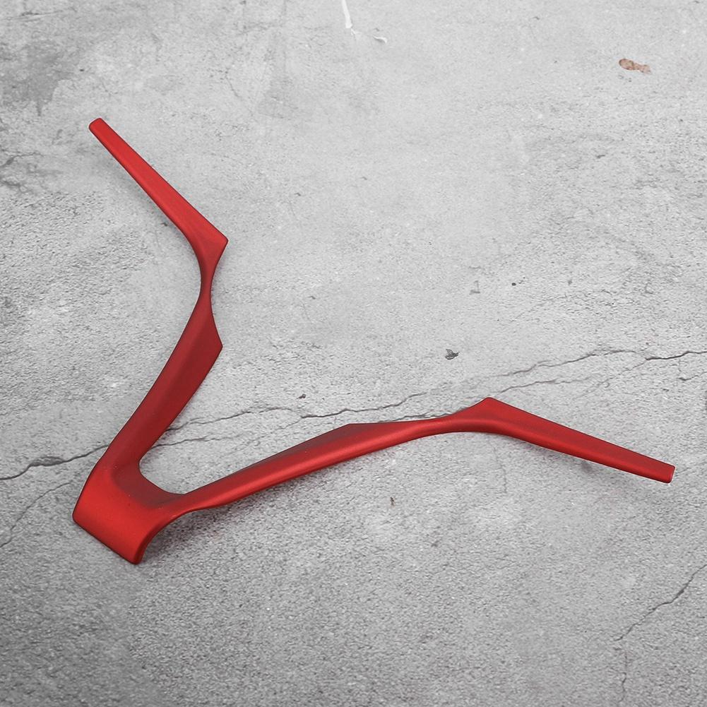 ABS V Shape Car Steering Wheel Frame Decoration Trim Fits for Alfa Romeo Stelvio Giulia(Red)