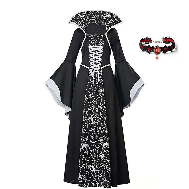 Dětské Cosplay Červené Upíří Halloweenské Šaty Pro Děti Duch Nevěsta Gotický Kostým Upíří Karnevalové Oblečení Černé Červené Oblečení