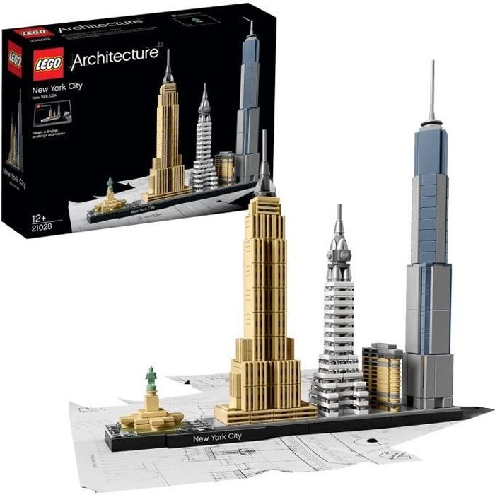 LEGO 21028 Architecture New York, Kit de Construction, Maquette Miniature, Décoration, Empire State Building