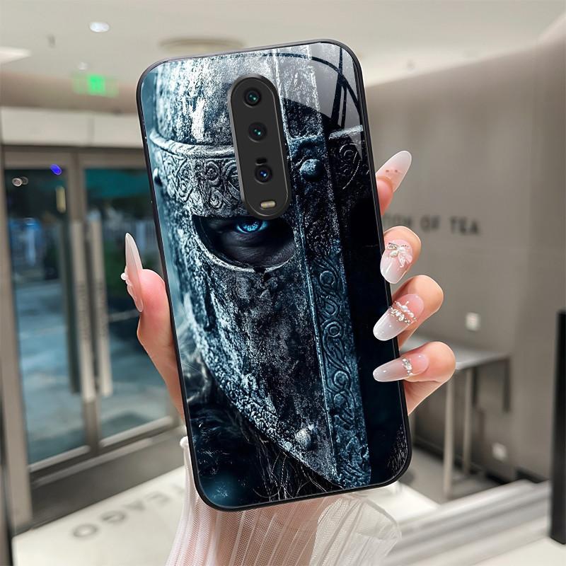 Cute Cartoon Cats Flower Case For Xiaomi Mi 9T Redmi K20 Pro Poco F2 Tempered Glass Phone Case Protective Back Cover Hard Shell