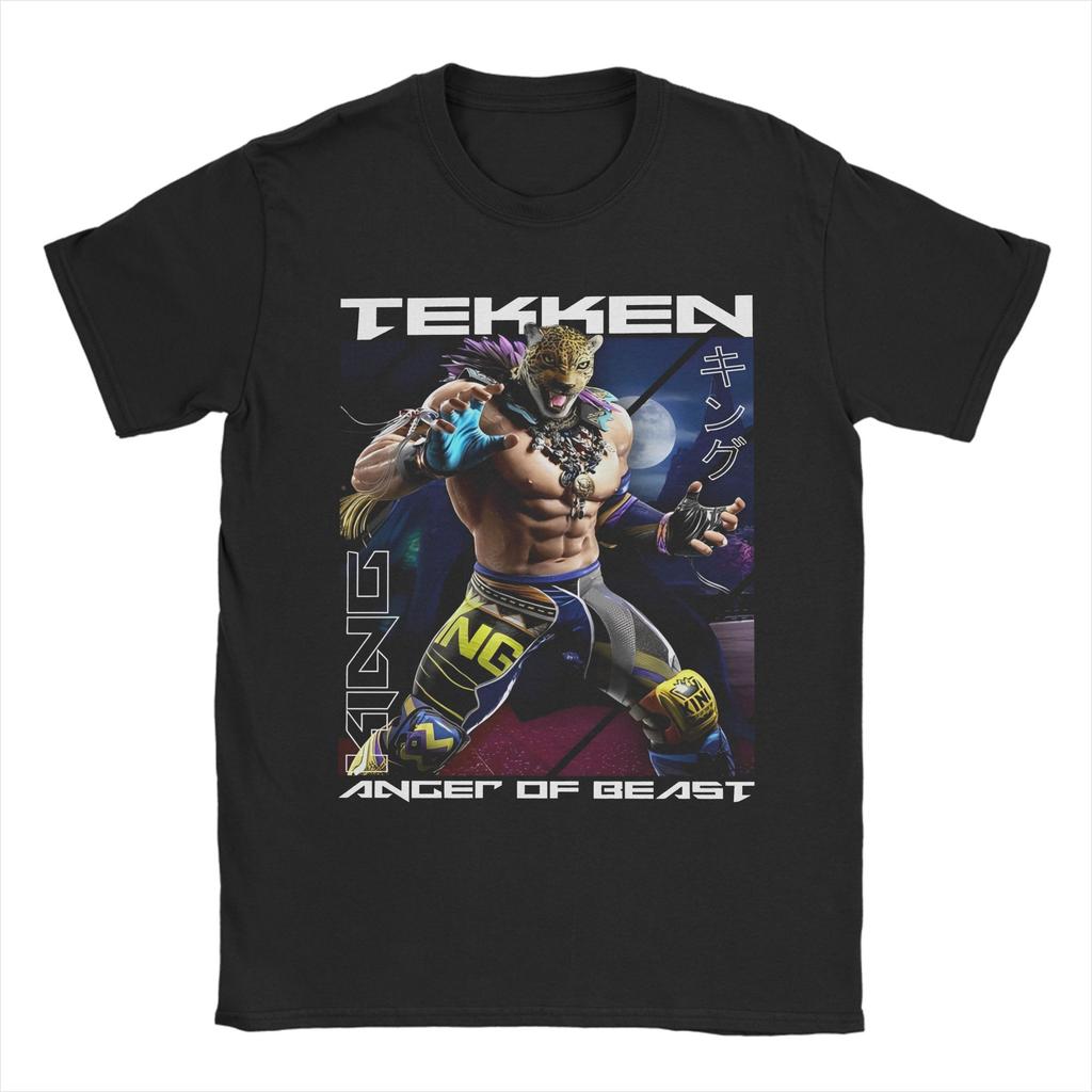 Tekken 8 Kazuya Gaming TShirt Unisexs Cotton Tops Funny Round Neck Short Sleeve