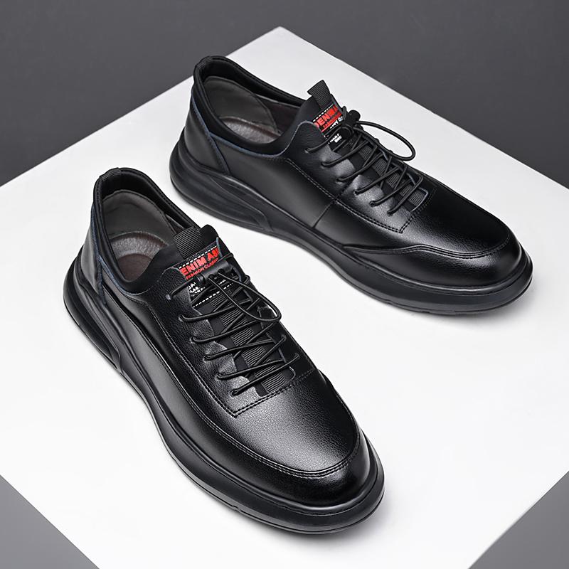Fashion Hot Sale Men Casual Leather Sneaker New Trend Casual Shoes for Men All-match Man Skateboard Shoe Outdoor Comfy Sneakers Trainers
